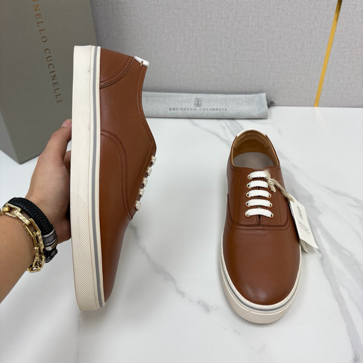 Multicolour Derby Shoes - Men's