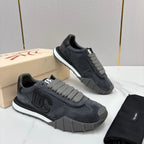 Black Mesh Contrast Sole Runner - Men's
