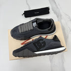 Black Mesh Contrast Sole Runner - Men's