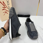 Black Mesh Contrast Sole Runner - Men's