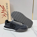 Black Mesh Contrast Sole Runner - Men's