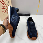 Black Mesh Contrast Sole Runner - Men's