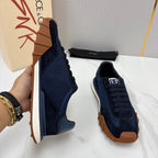 Black Mesh Contrast Sole Runner - Men's