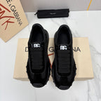 Black Mesh Contrast Sole Runner - Men's