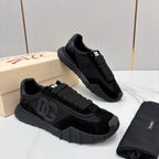 Black Mesh Contrast Sole Runner - Men's