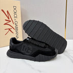 Black Mesh Contrast Sole Runner - Men's