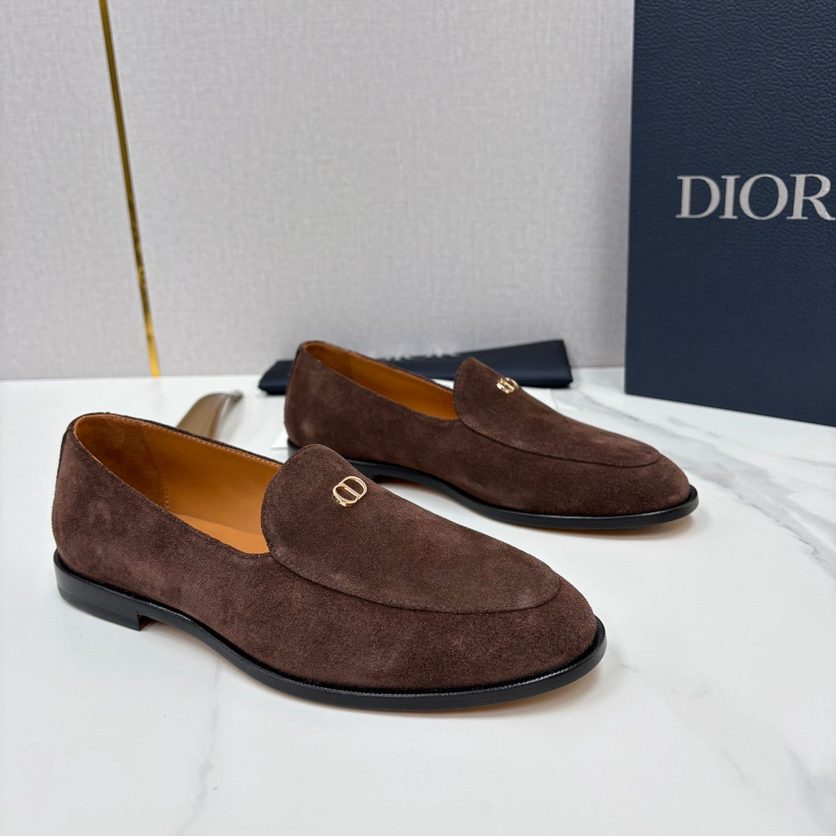 Black Suede Metal Bit Loafer - Men's