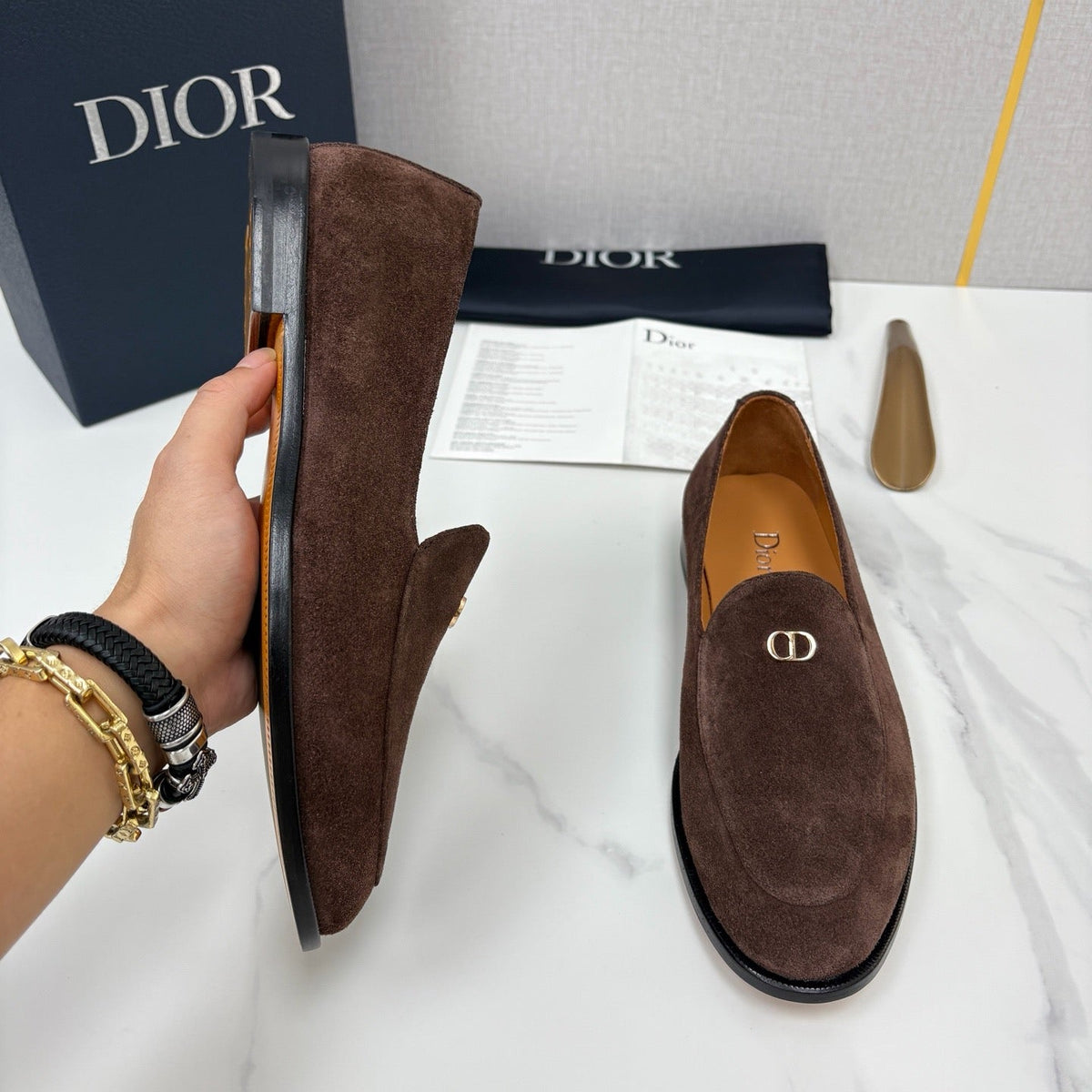Black Suede Metal Bit Loafer - Men's