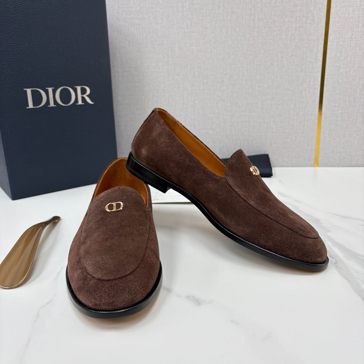 Black Suede Metal Bit Loafer - Men's