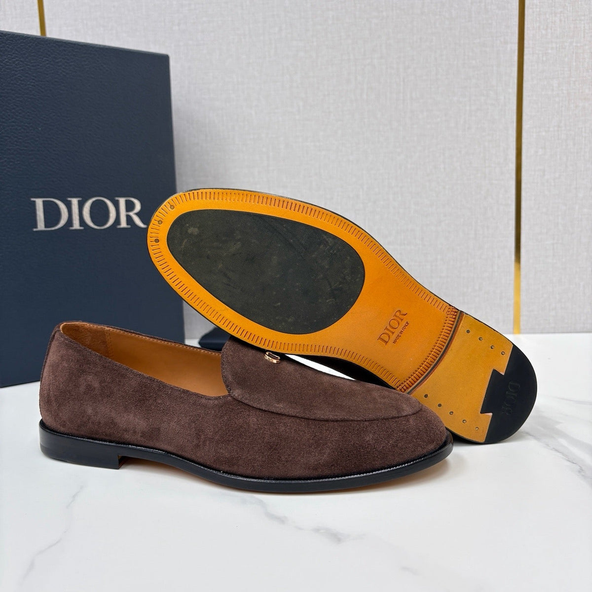 Black Suede Metal Bit Loafer - Men's