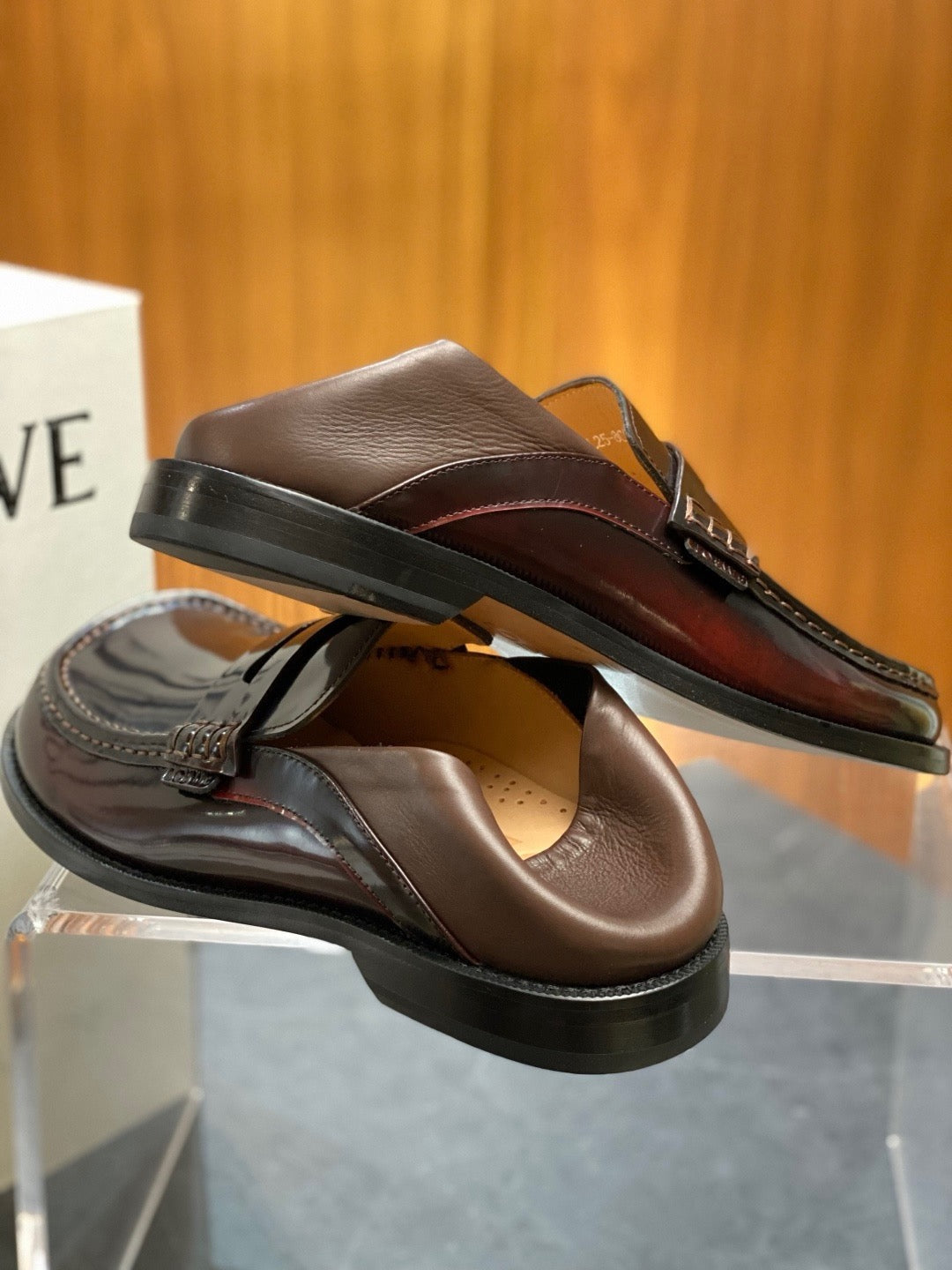 Black Leather Lug Sole Penny Loafer - Men's