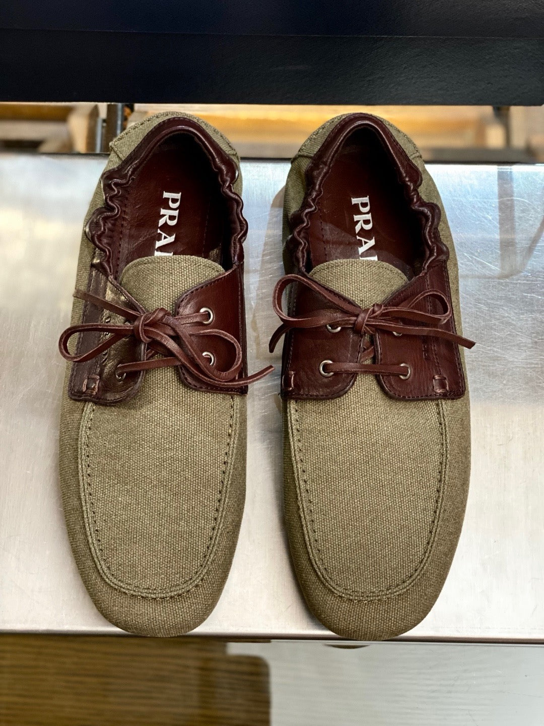 Navy Suede Lace Trim Driver - Men's