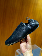 Brown Leather Embossed Low-Top - Men's