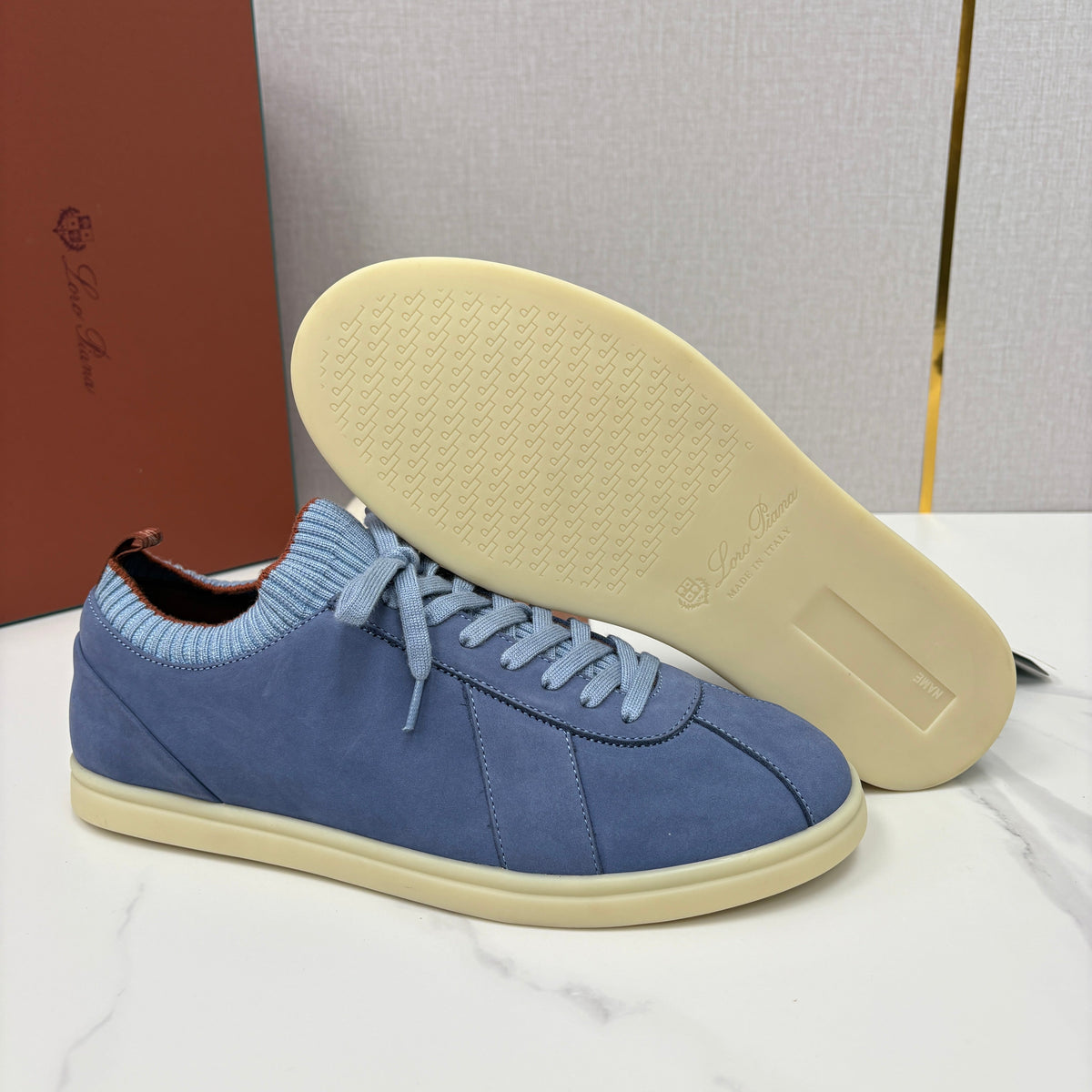 Cream Leather Cupsole Low-Top - Men's