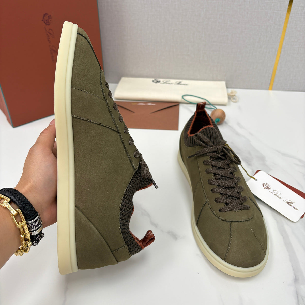 Black Suede Cupsole Low-Top - Men's