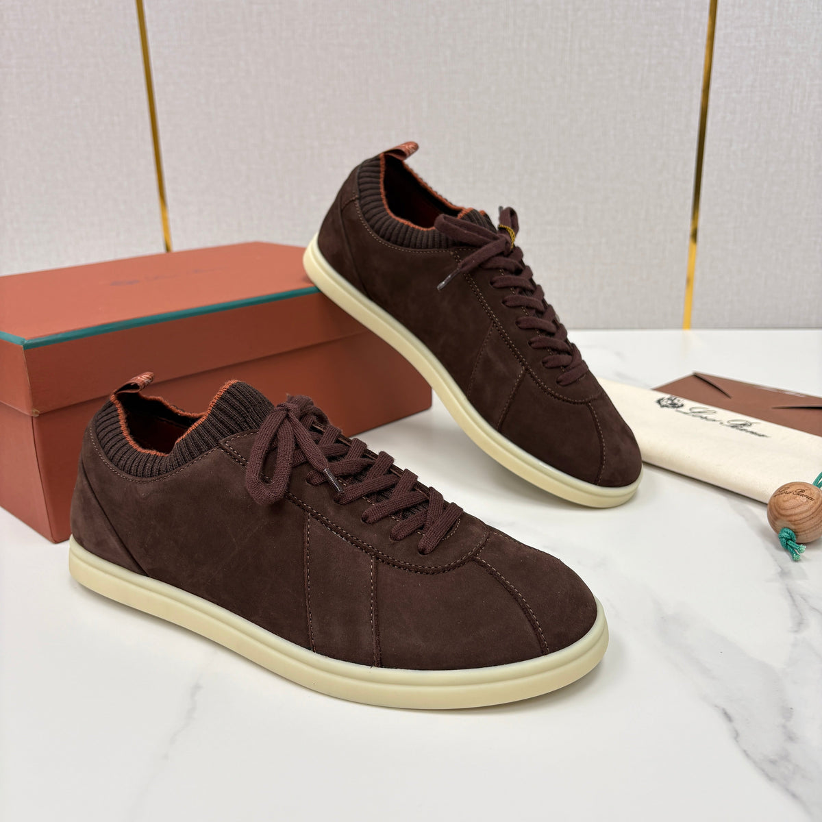 Black Suede Cupsole Low-Top - Men's