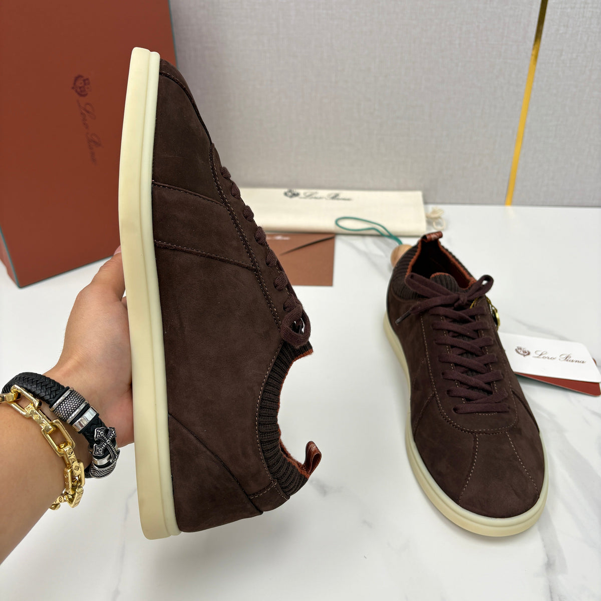 Black Suede Cupsole Low-Top - Men's