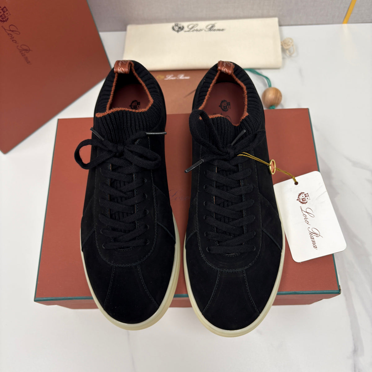 Black Suede Cupsole Low-Top - Men's