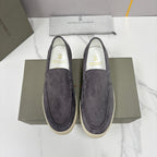 Black Suede Plain Loafer - Men's