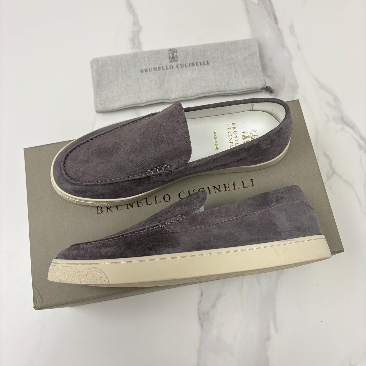 Black Suede Plain Loafer - Men's
