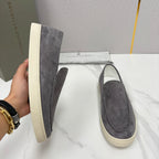 Black Suede Plain Loafer - Men's