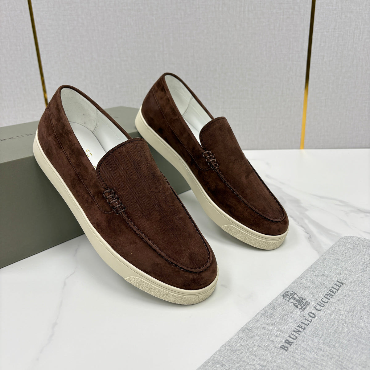 Black Suede Plain Loafer - Men's