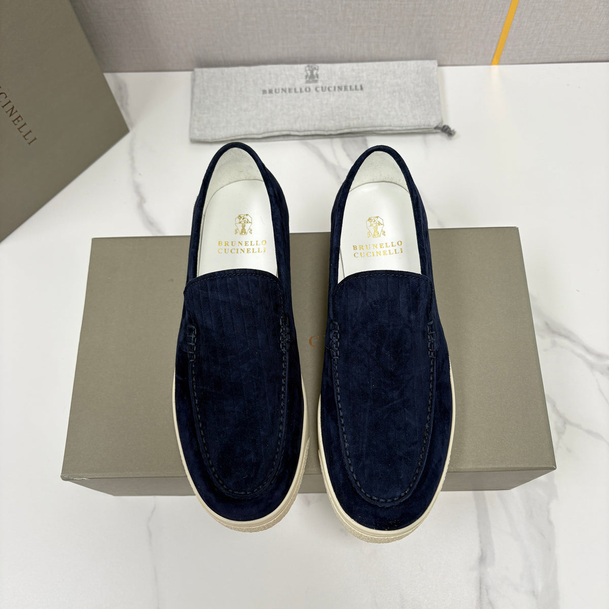 Pink Suede Rubber Sole Loafer - Men's