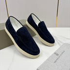 Pink Suede Rubber Sole Loafer - Men's