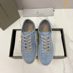 Navy Suede Cupsole Low-Top - Men's