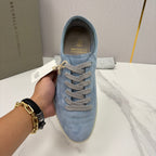 Navy Suede Cupsole Low-Top - Men's