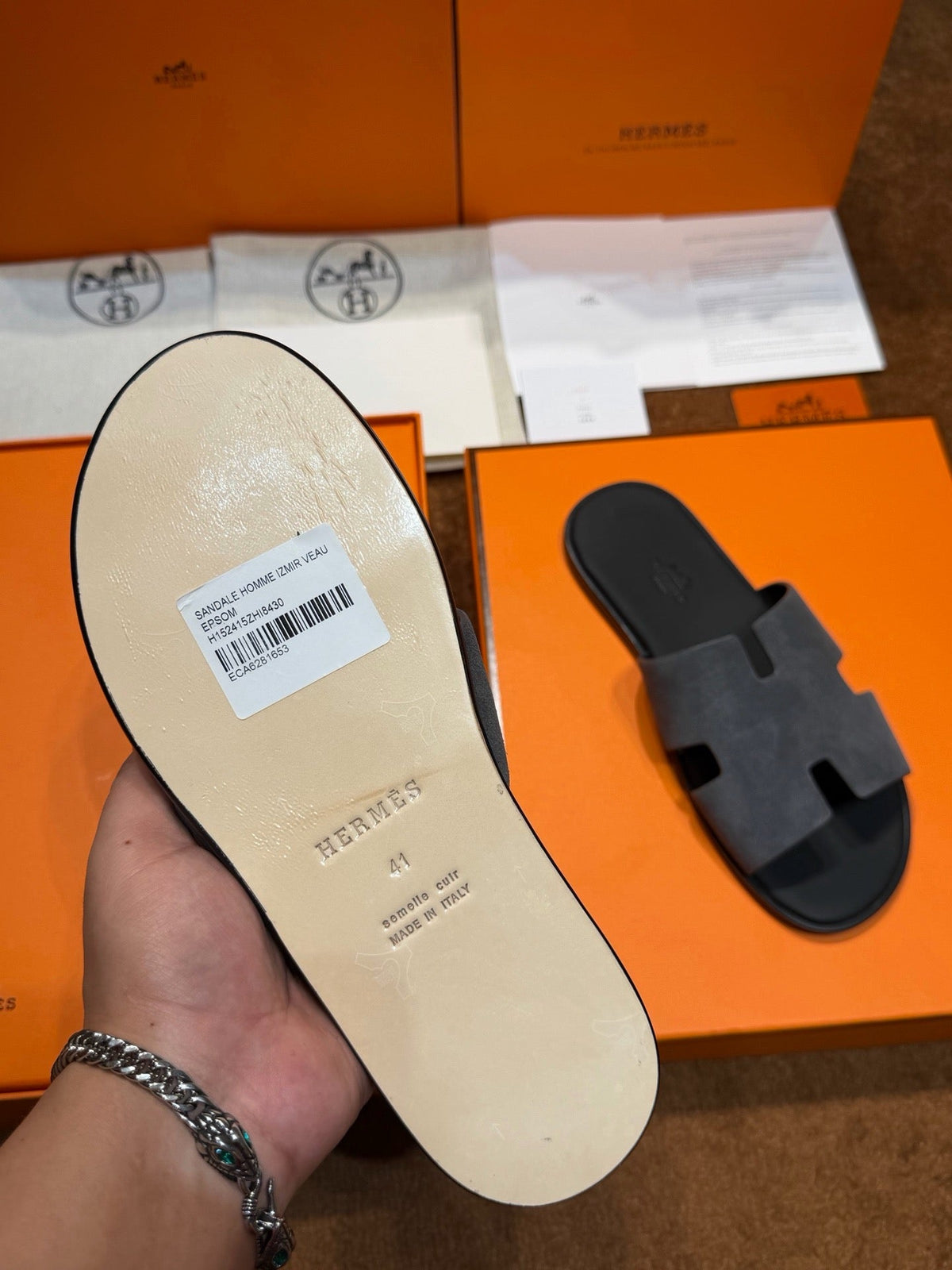 Camel Suede Cutout Single Band - Men's