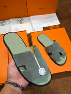 Grey Suede Cutout Single Band - Men's