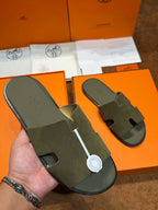 Grey Suede Cutout Single Band - Men's