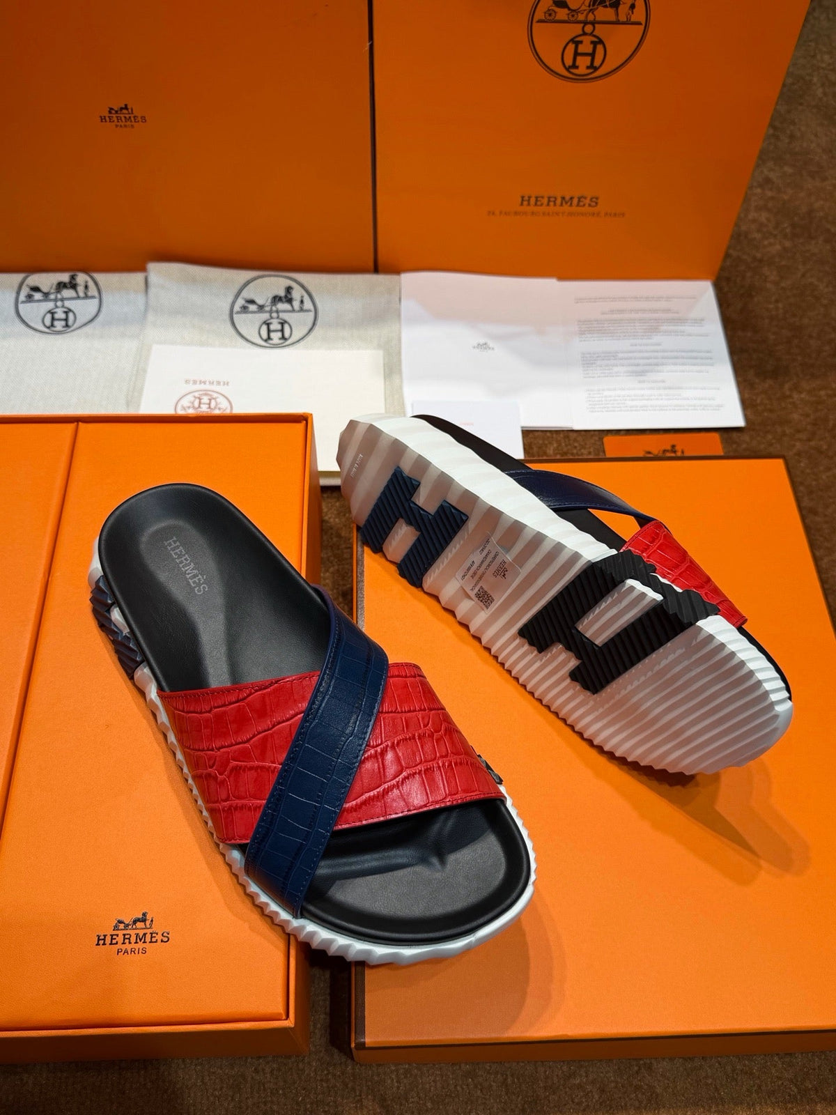 Black Leather Padded Crossover - Men's