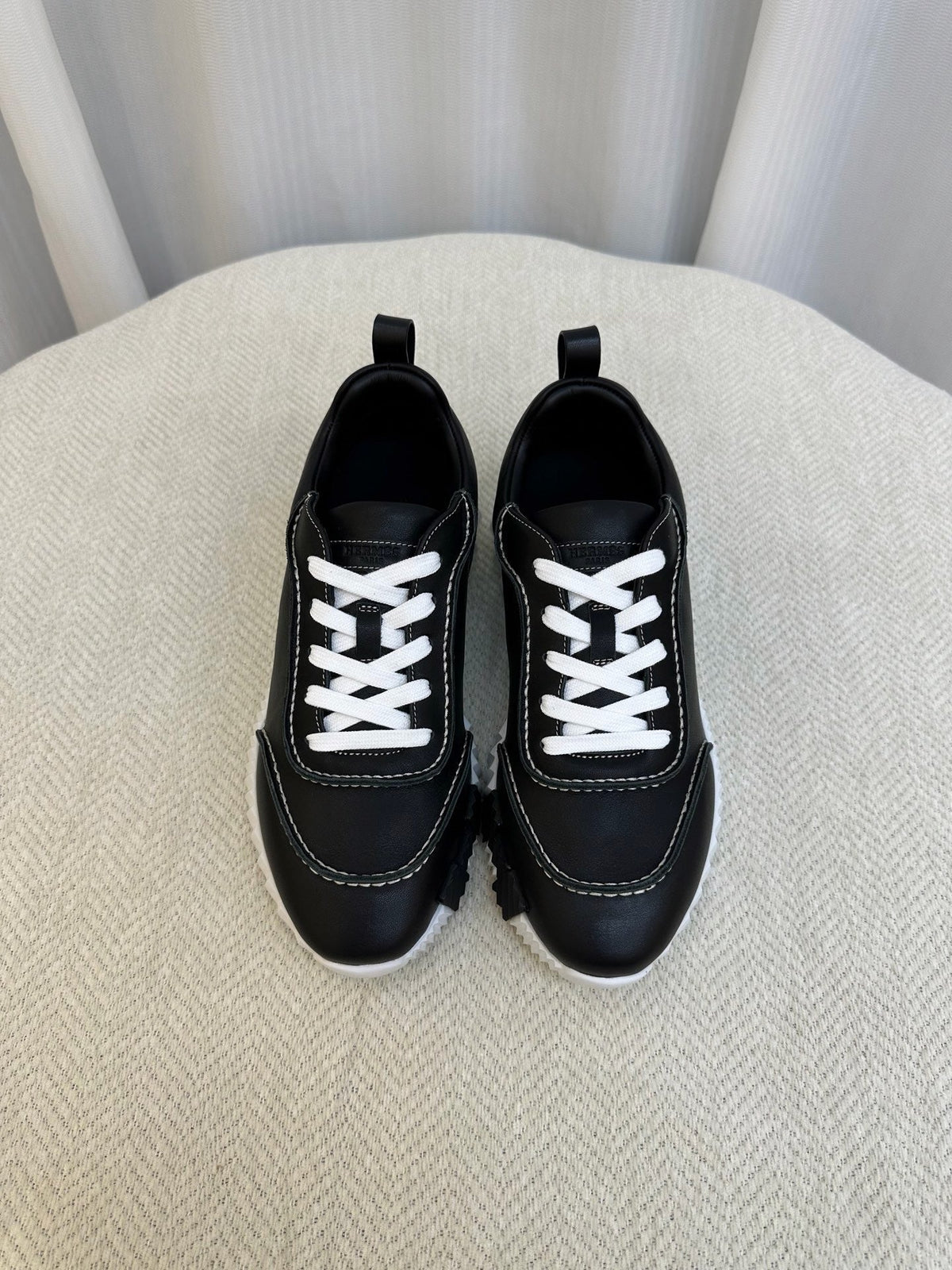 Black Knit Contrast Sole Runner - Men's