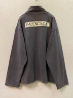 Grey Cotton Logo Half-Zip - Men's