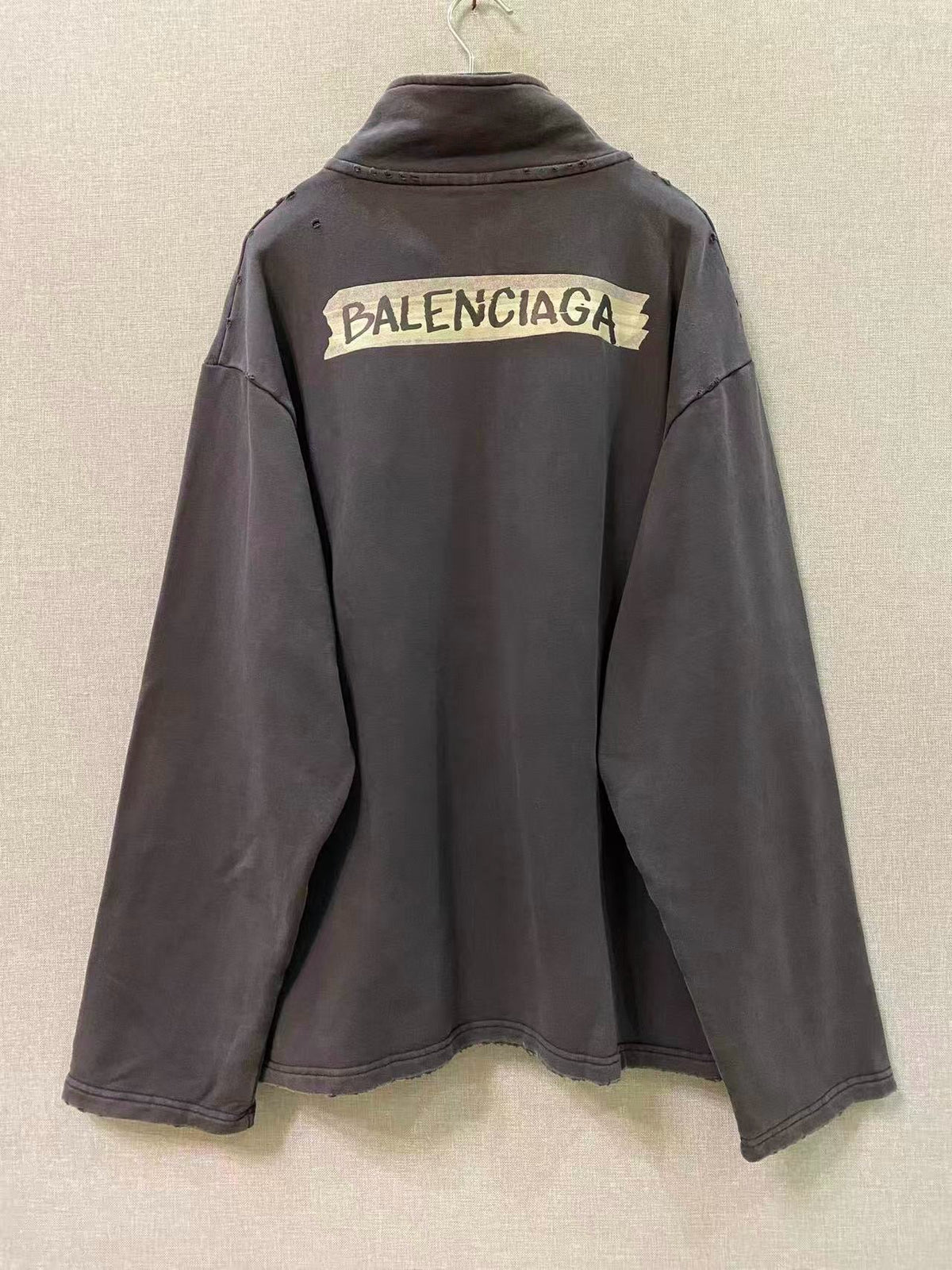Grey Cotton Logo Half-Zip - Men's