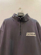 Grey Cotton Logo Half-Zip - Men's