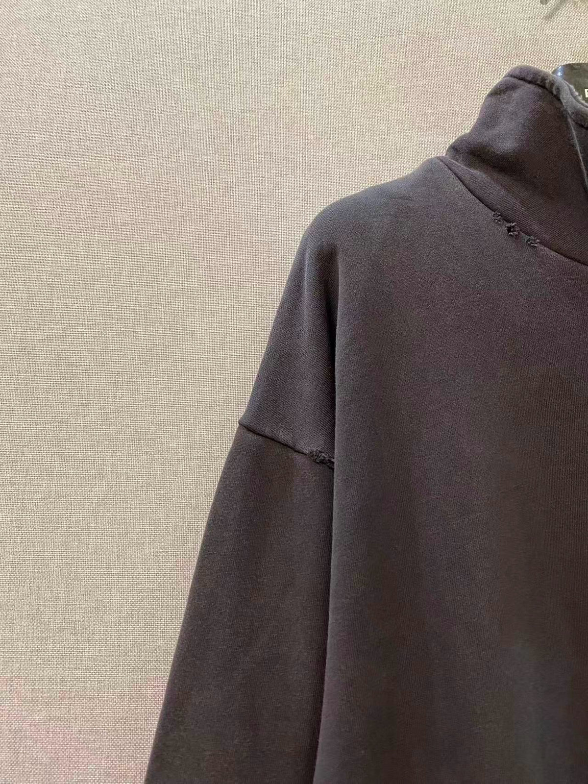 Grey Cotton Logo Half-Zip - Men's
