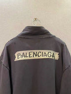 Grey Cotton Logo Half-Zip - Men's