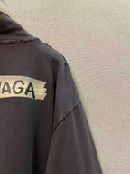 Grey Cotton Logo Half-Zip - Men's