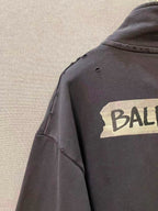 Grey Cotton Logo Half-Zip - Men's
