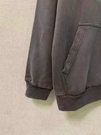 Grey Cotton Graphic Pullover - Men's