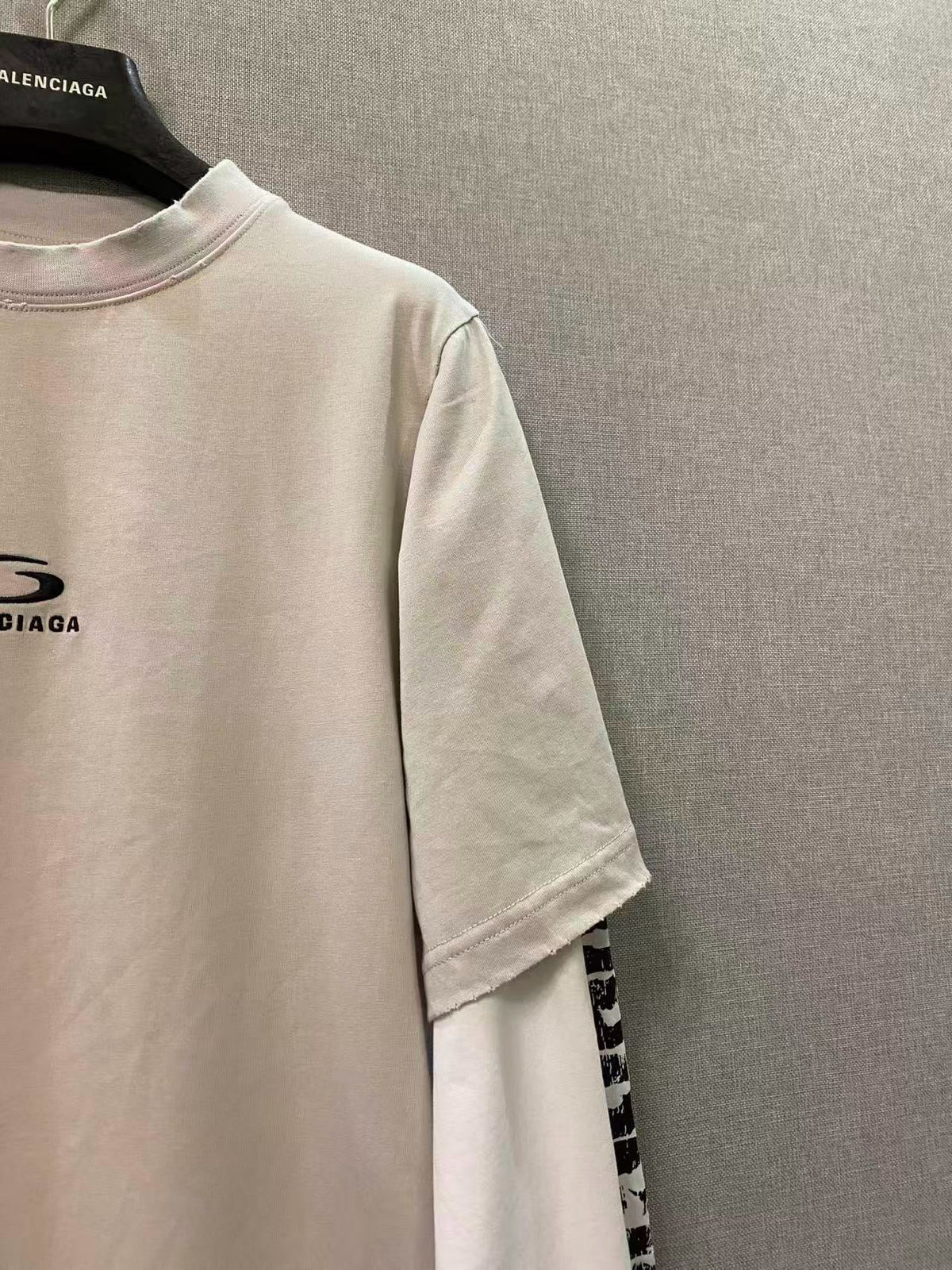 Cream Cotton Layered Long-Sleeve - Men's