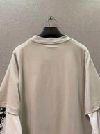 Cream Cotton Layered Long-Sleeve - Men's