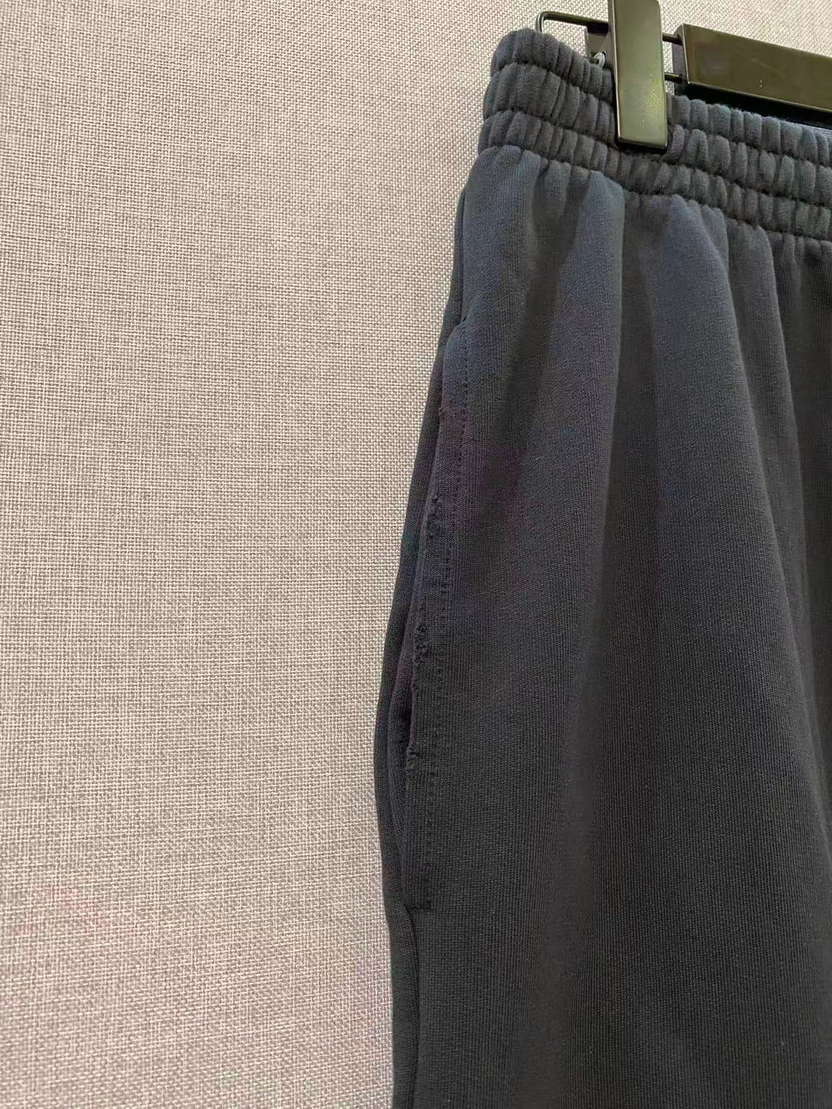 Grey Cotton Text Print Joggers - Men's