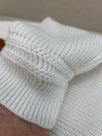 Navy Wool Chest Stripe Crewneck - Men's