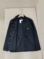 Navy Nylon Logo Long-Sleeve - Men's