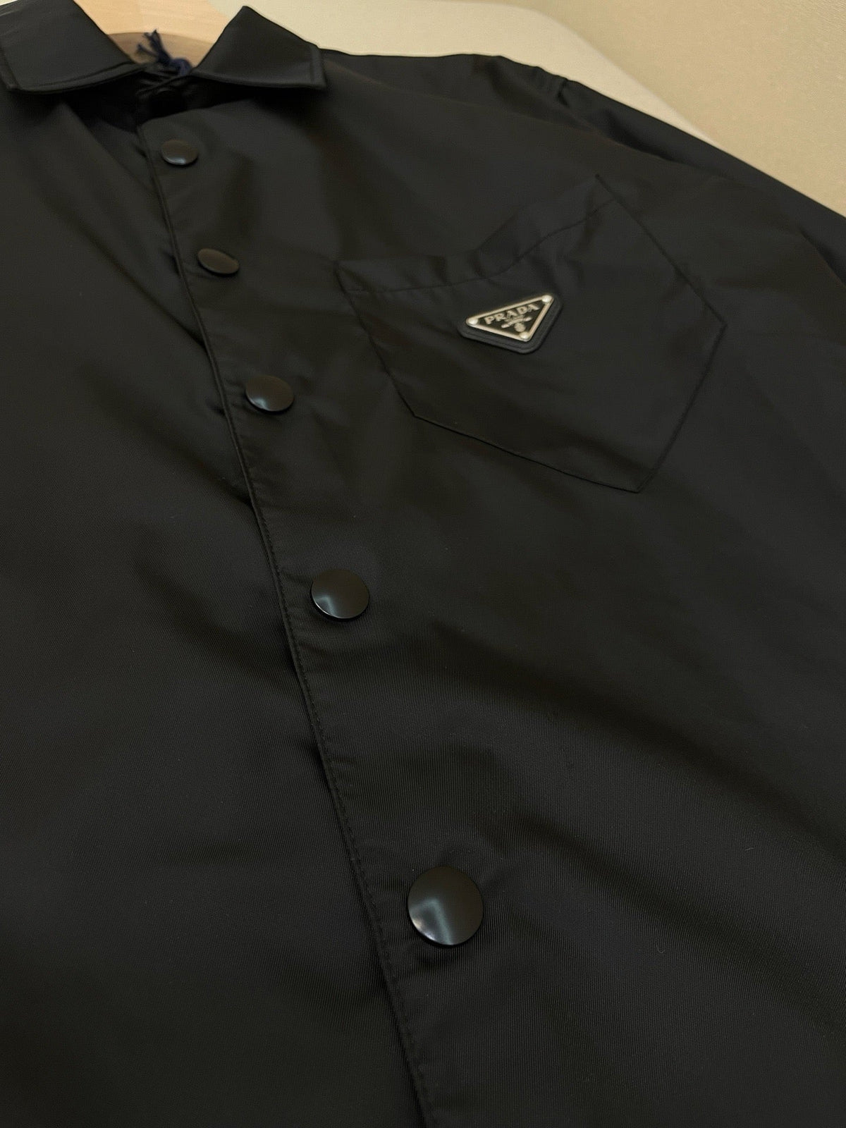 Navy Nylon Logo Long-Sleeve - Men's