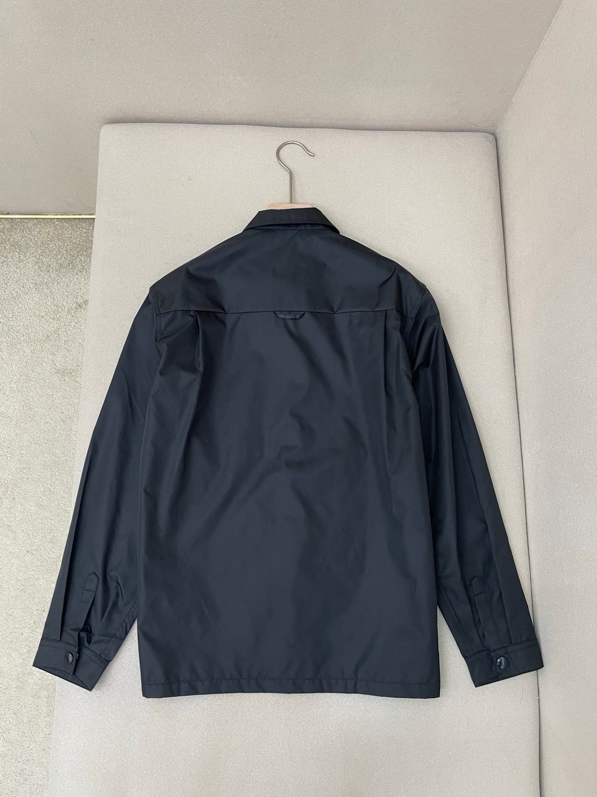 Navy Nylon Logo Long-Sleeve - Men's